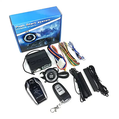 Smart LCD Key Car Alarms with Remote Start and Keyless Entry PKE car alarm system security for Easy Start Stop Control