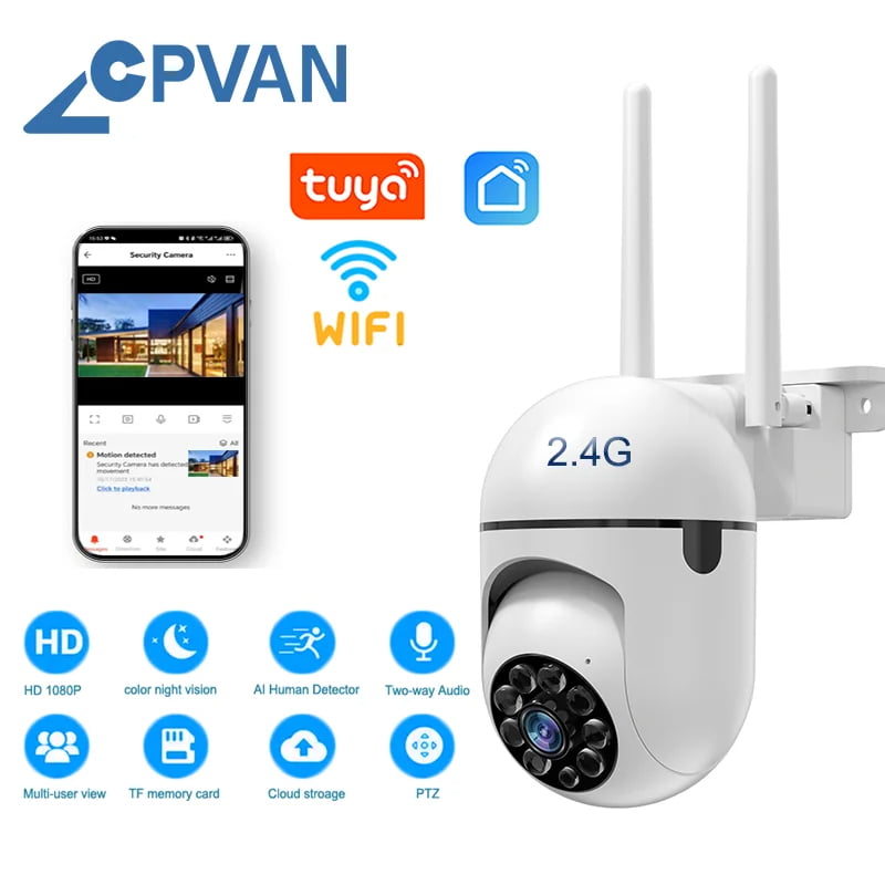 Tuya Wifi PTZ Camera With LED- 30 watts light
