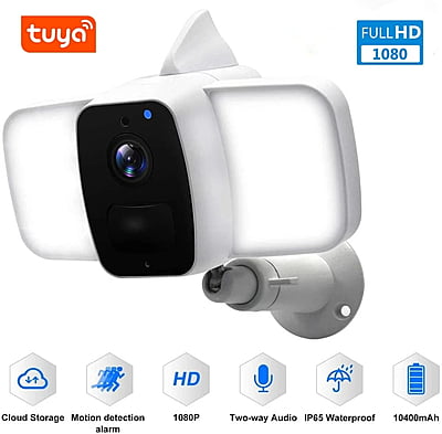 Tuya WiFi Camera with battery and LED lights